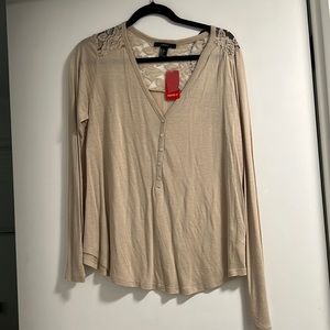 Brand new never worn thin forever 21 long sleeve with lace detail